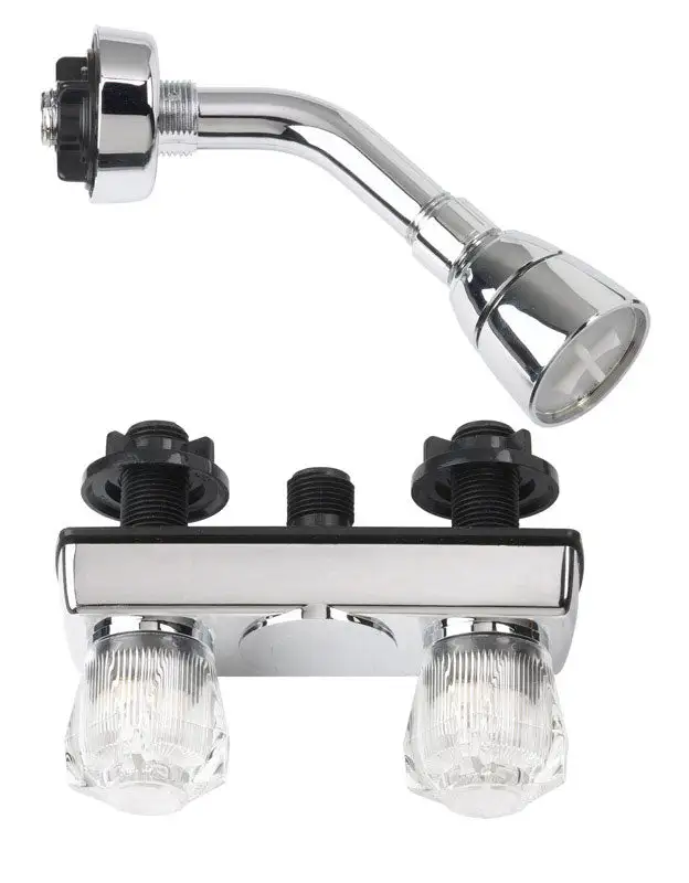 American Brass Celcon 2-Handle Chrome Plated Shower Kit