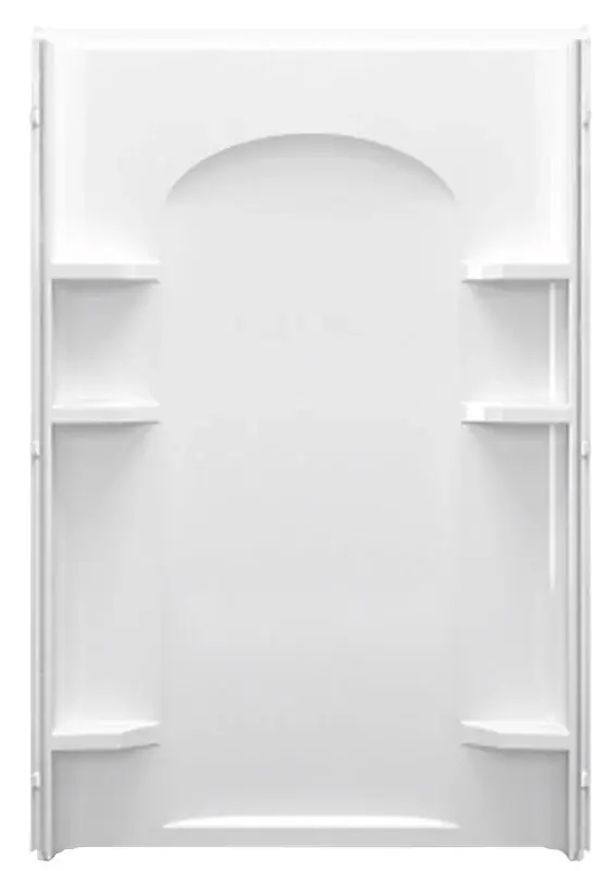 Sterling Ensemble 72222100-0 Shower Back Wall, 72-1/2 L, 48 W, Vikrell, High-Gloss, Alcove Installation