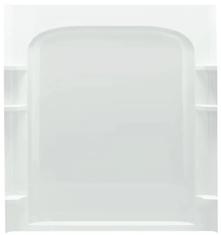Sterling Ensemble 72232100-0 Shower Back Wall, 72-1/2in L, 60in W, Vikrell, High-Gloss, Alcove Installation, Chalk, 1/PK