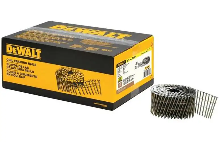 DeWalt DWC5R90BDSS 15-Degree Coil Siding Nails 0.090 x 1-3/4 Inch Stainless Steel Durability