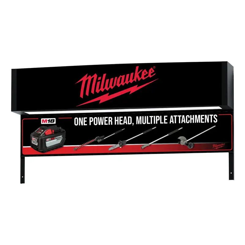 Milwaukee Product Signage Header Kit Retail Display and Branding