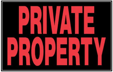 8 X 12 BLACK AND RED PRVTE PRPRTY SGN 8x12 Inch Private Property Sign Black Red Hillman