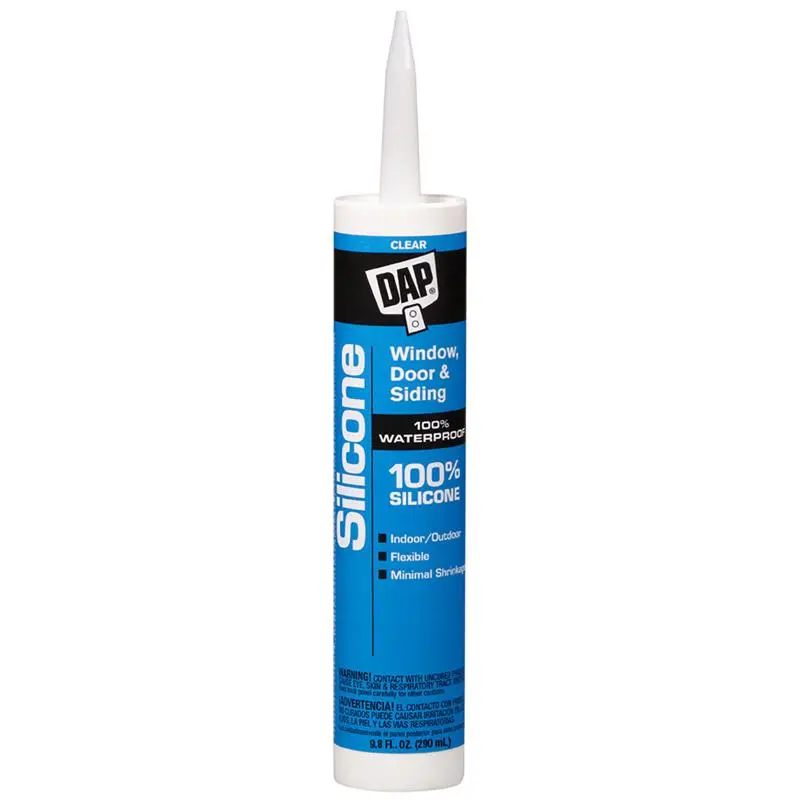 DAP Clear Silicone Rubber Door Siding Window Sealant 9.8 oz Pack 12 Waterproof Sealant
