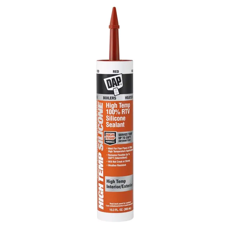 DAP Red 100% RTV Silicone Sealant 10.3 oz 12 Pack High Temperature Waterproof Sealant