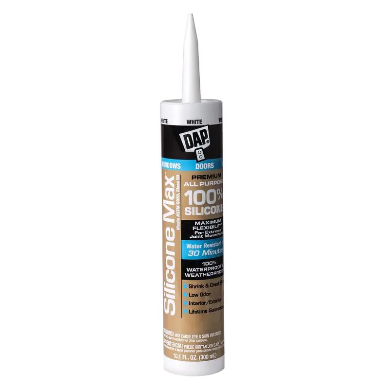 DAP Silicone Max White Silicone All Purpose Sealant 10.1 oz Pack 12