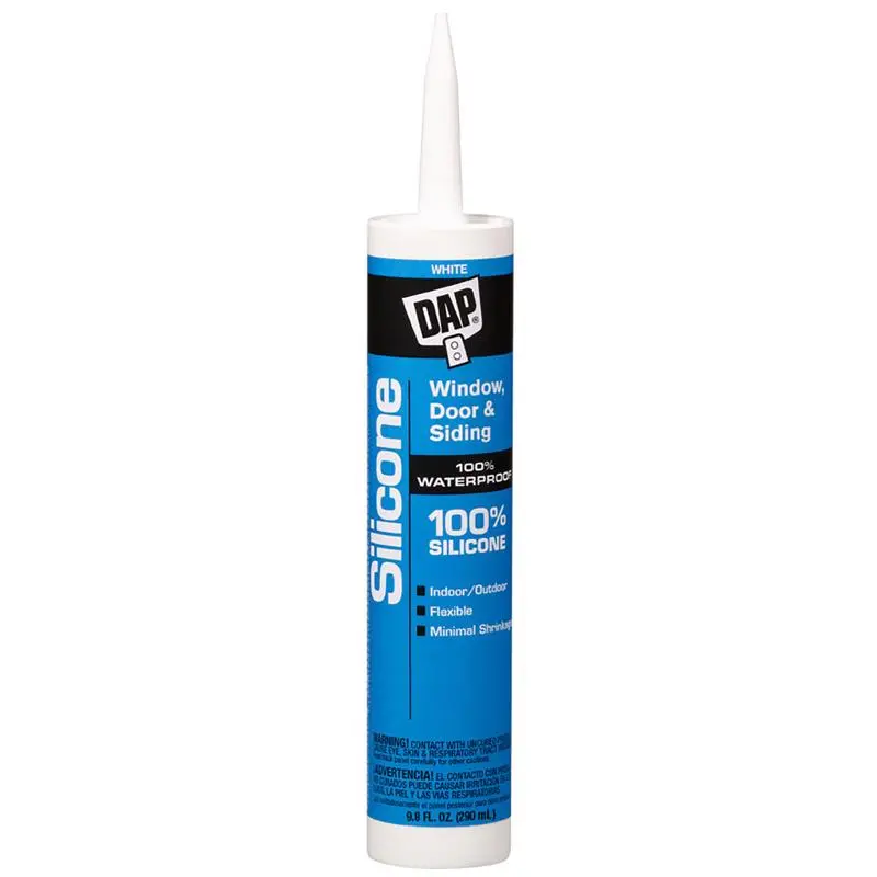 DAP White Silicone Door Siding Window Sealant 9.8 oz Pack 12 Weatherproof Caulk