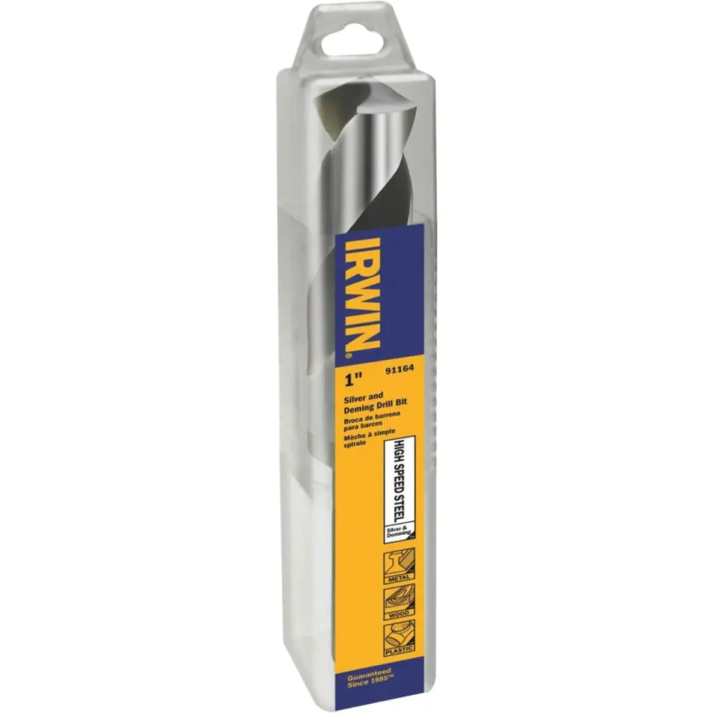 Irwin 1 Inch Black Oxide Silver & Deming Drill Bit Professional Use