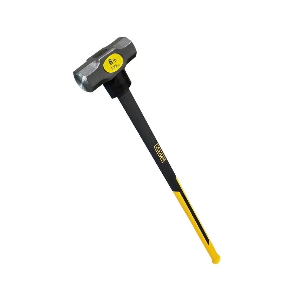 Vulcan 0644872 6 lb Fiberglass Handle Sledge Hammer 32-7/8 Inch Heavy Duty Tool
