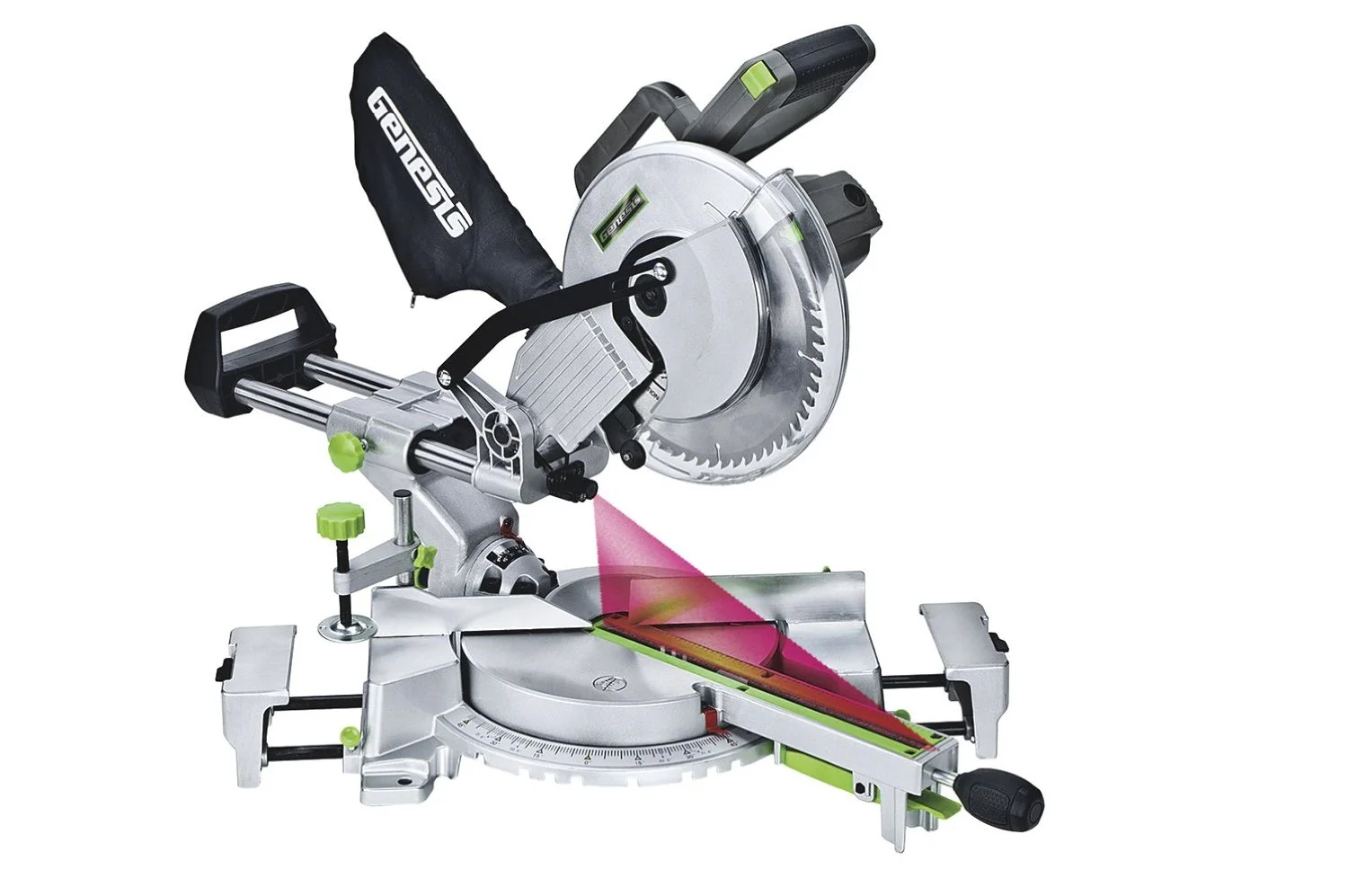 Genesis GMSDR1015LC 10 Sliding Compound Miter Saw 15 Amp Professional Woodworking