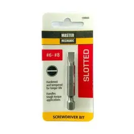 2-Inch #6-8 Slotted Screwdriver Bit Power Drills and Hand Tools Master Mechanic