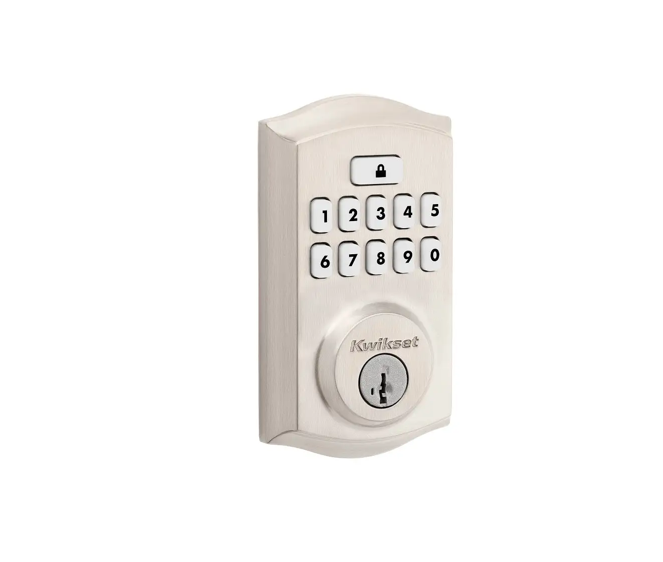 Kwikset 9260TRL15SMTRBP Smartcode Deadbolt Tustin Lever Satin Nickel