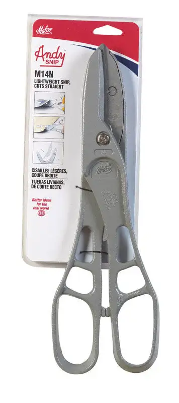 Malco 14 Inch Steel Straight Andy Pattern Snip 24 Ga 1 Pack