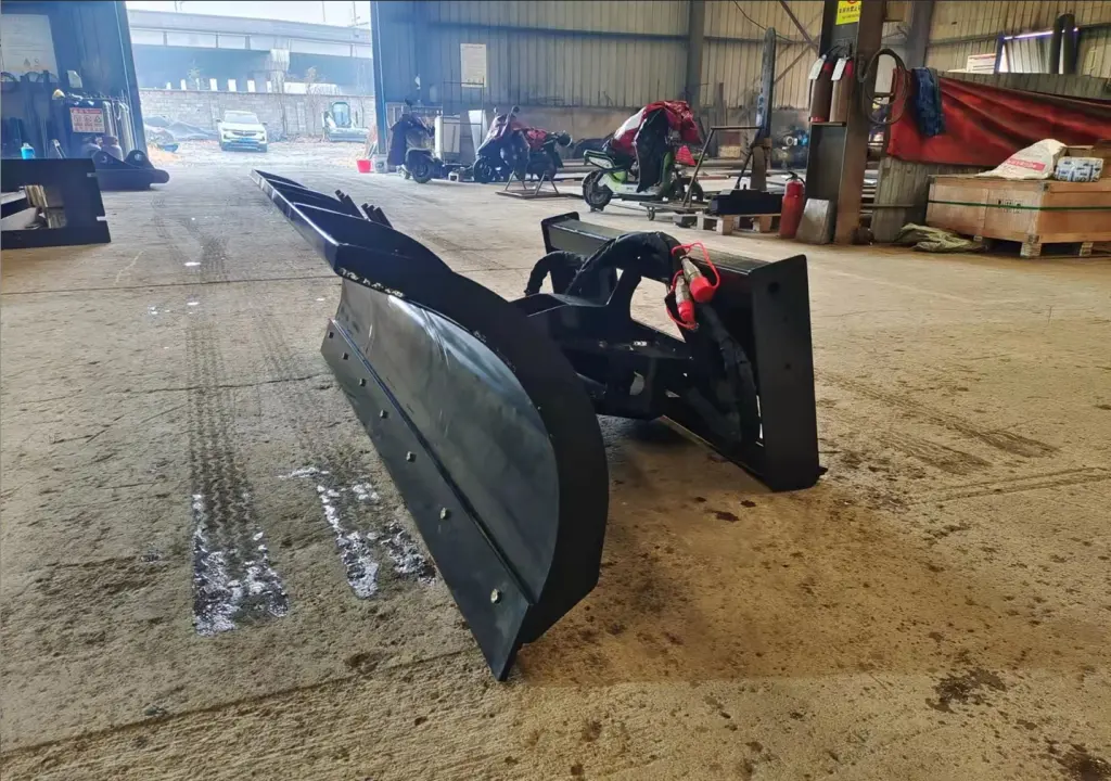 Hydraulic Skid Steer Dozer Blade Snow Plow Shovel Black rnb