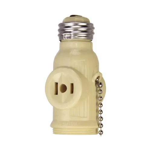 Cooper Wiring 125V Socket Adapter Ivory Stylish Electrical Connections Eaton