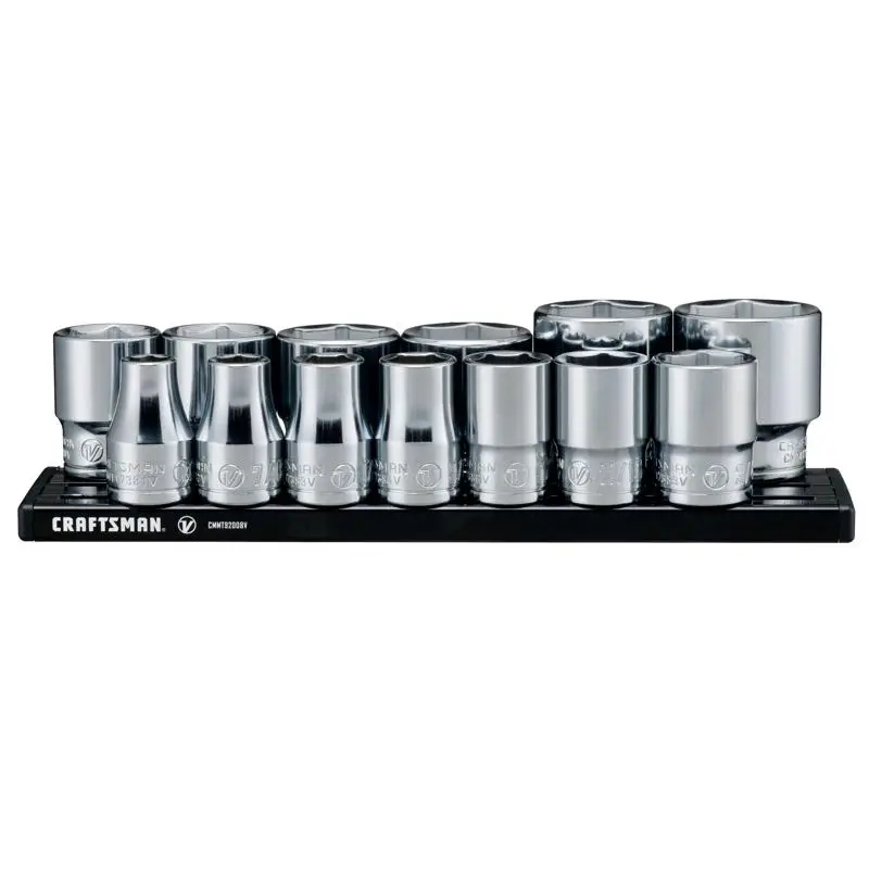 Craftsman V-Series 1/2 . Drive SAE 6 Point Deep Socket Set 13 pc