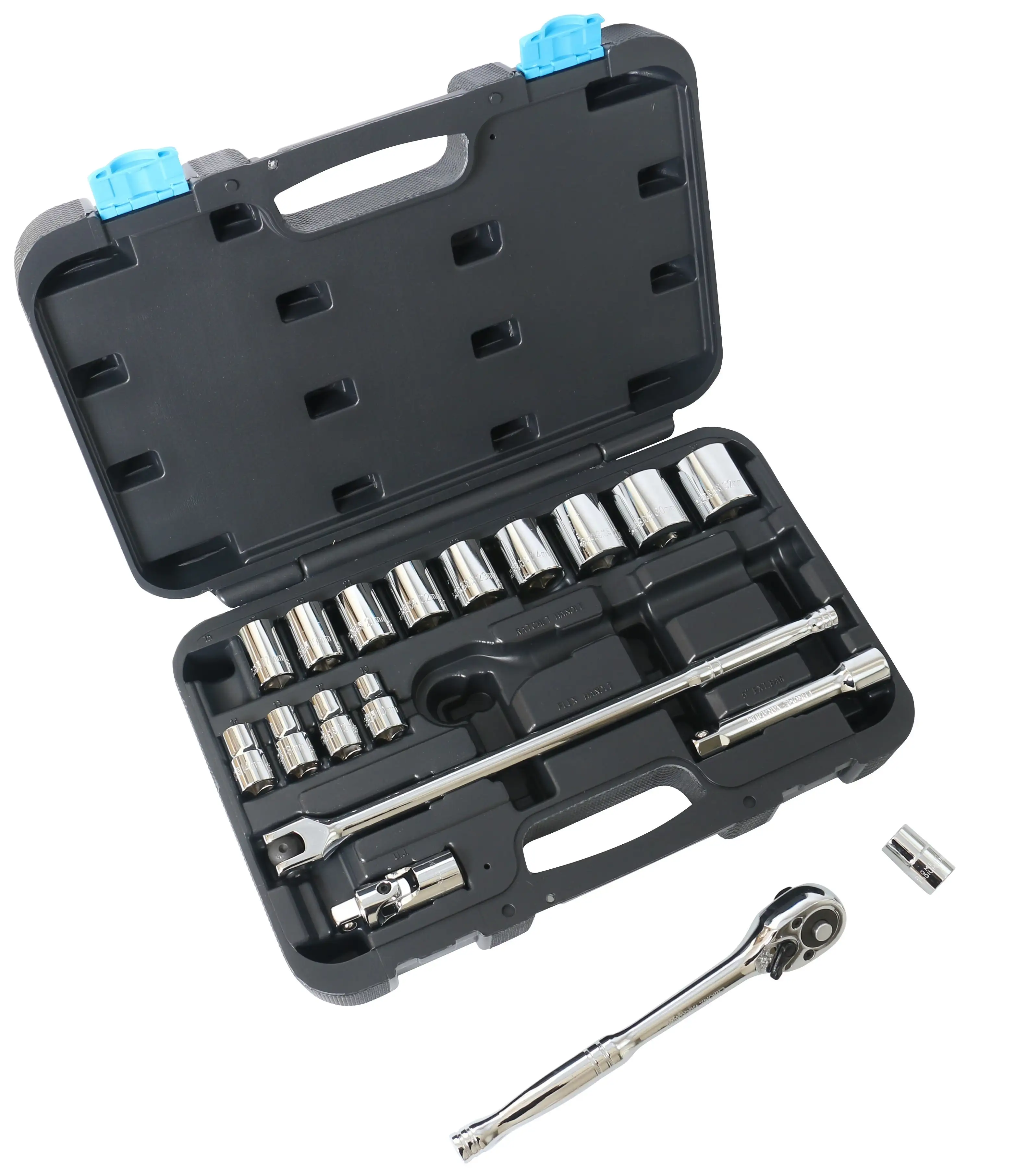Vulcan TS1019-M 19-Piece 1/2 Inch Drive Socket Set