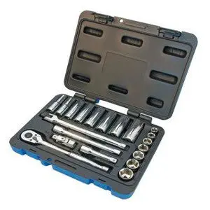 3/4 Inch Drive Socket Wrench Set Heavy Duty Metric and SAE Mechanics Tool Kit Country True Value