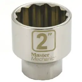 3/4-Inch Drive 2-Inch 12-Point Socket Professional Mechanics Master Mechanic