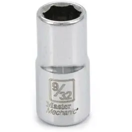 1/4-Inch Drive 5/16-Inch 6-Point Socket Tight Spaces Master Mechanic