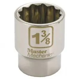 3/4-Inch Drive 1-3/8-Inch 12-Point Socket Heavy-Duty Automotive and Industrial Use Master Mechanic
