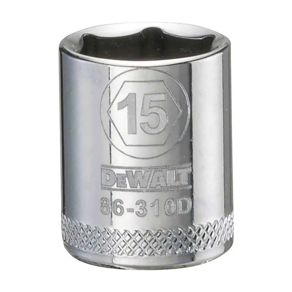 3/8" Square Drive Compact Standard Socket 6 Points, 15 mm