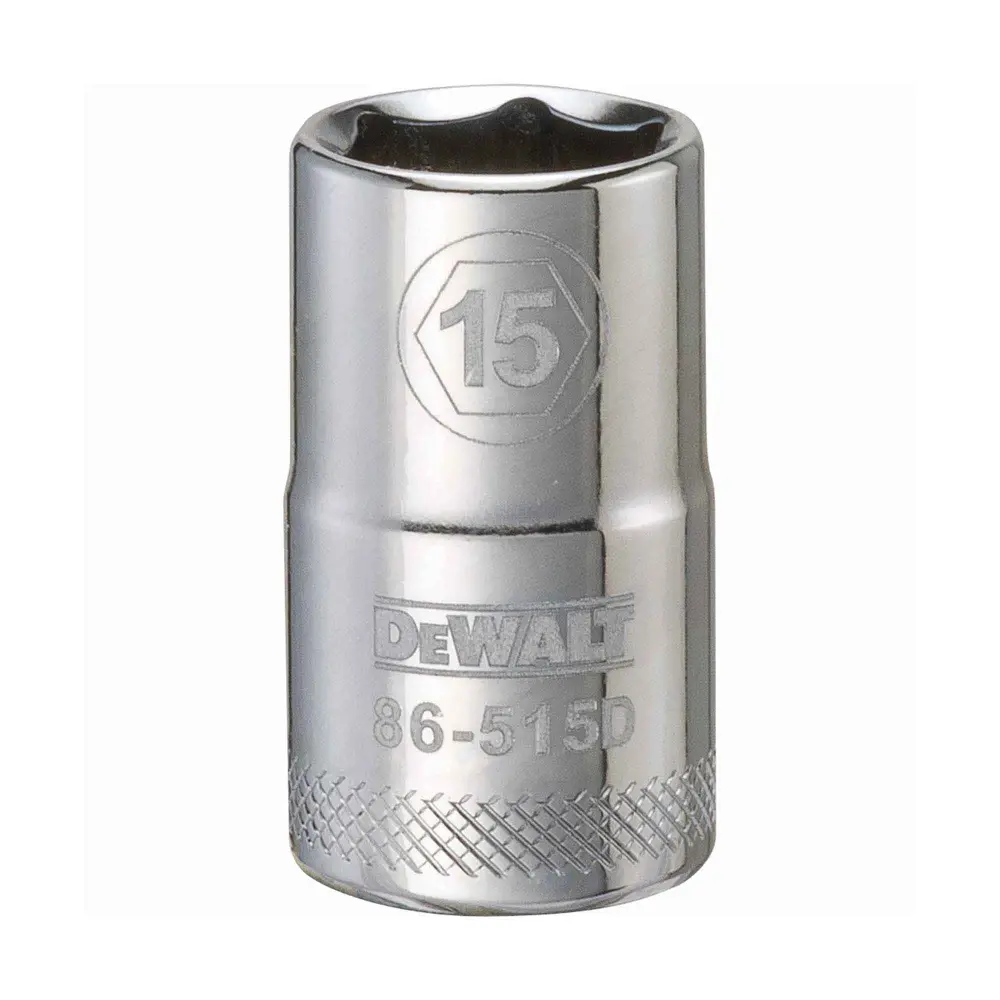 1/2" Square Drive Cropped Standard Socket 6 Points, 15 mm