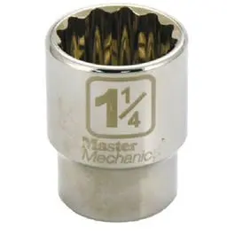 3/4-Inch Drive 1-1/4-Inch 12-Point Socket Heavy Duty Mechanics Master Mechanic