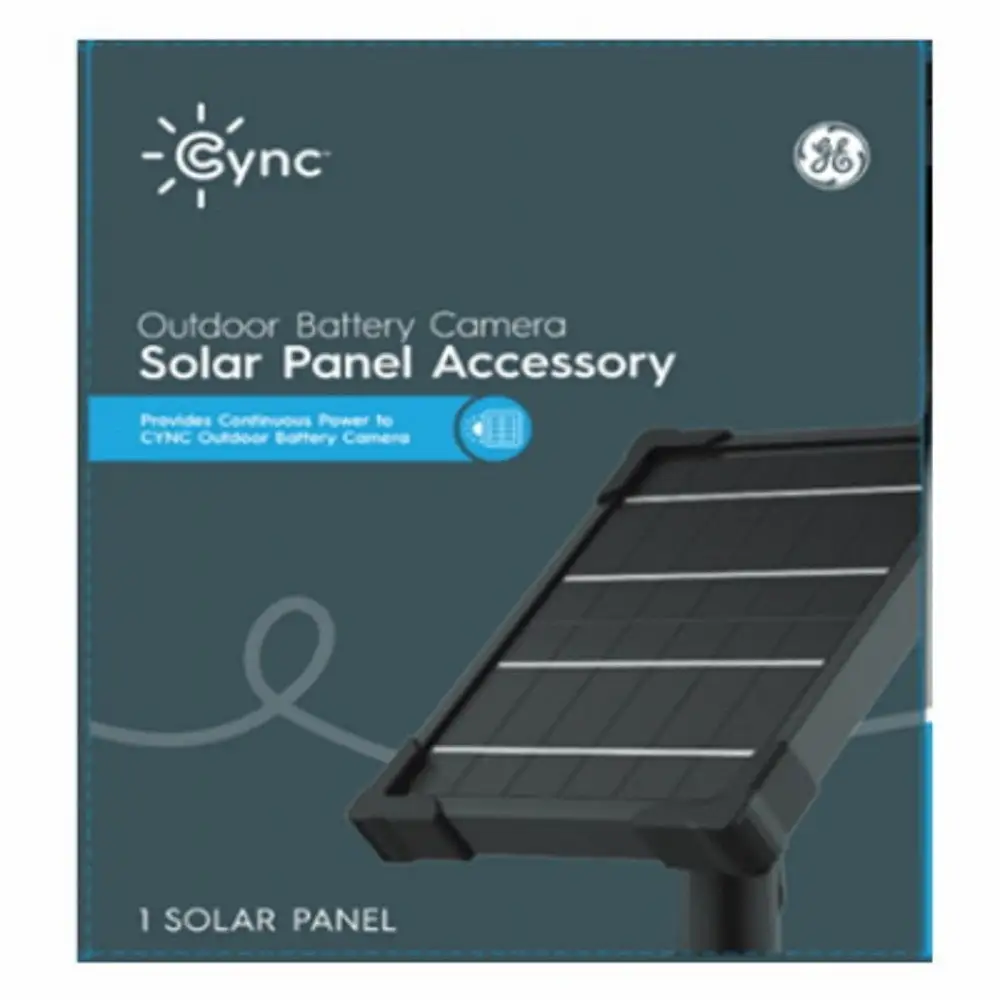 GE 93129830 Cync Solar Panel Black Outdoor Smart Home Charger