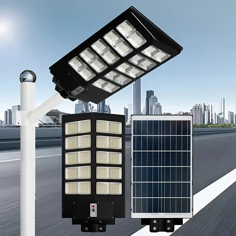 Solar Street Lights Outdoor 800 LED Beads Commercial Grade Waterproof hengermei