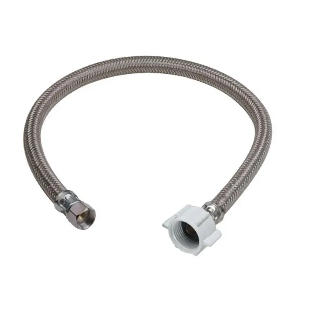 PLS1-20DL F BrassCraft 20" Braided Stainless Hardened Closet Flex Connector, 3/8" Comp X 7/8" Ballcock