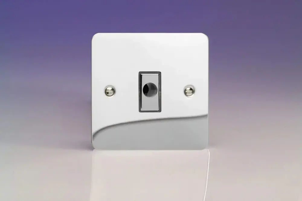 Varilight 16A Flex Outlet Plate Smooth Chrome XFCFOD