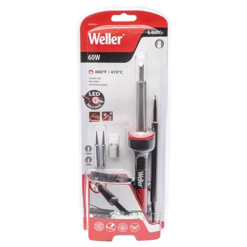 Weller 60W Corded Soldering Iron Kit Stand and Sponge
