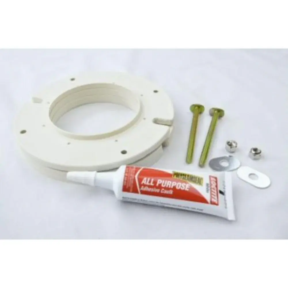 3 PIECE KIT FEATURES 3 FLANGES, 2 3-1/2" BOLTS WASHERS AND NUTS, AND 1 1-1/2 OZ TUBE SEALENT