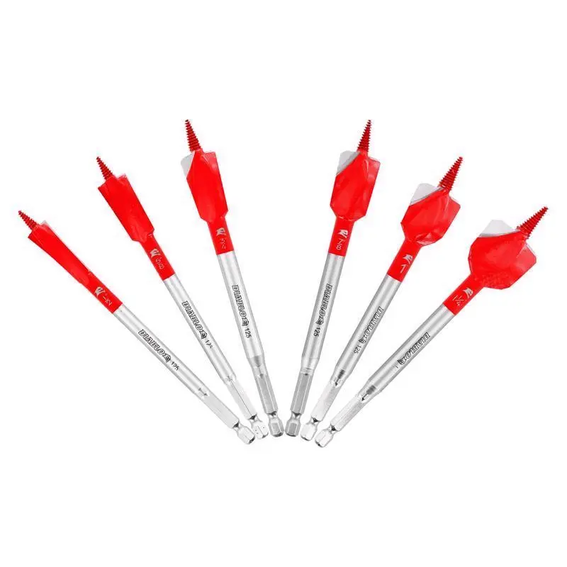 Diablo High Carbon Steel Spade Bit Set 6 Piece Wood Drilling