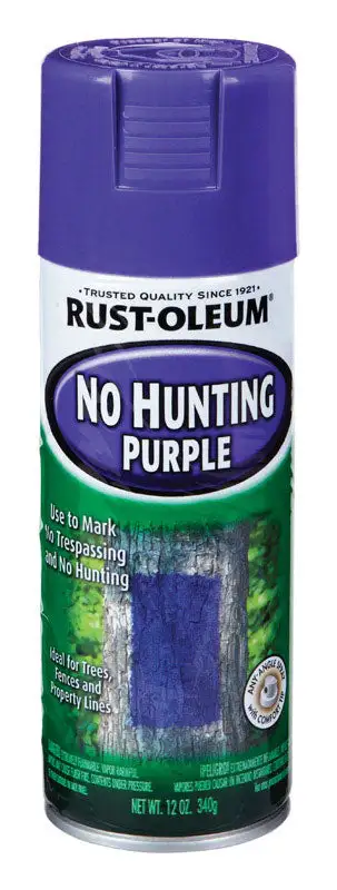 Rust-Oleum No Hunting Purple Spray Paint 12 oz Pack 6 High Visibility Marking