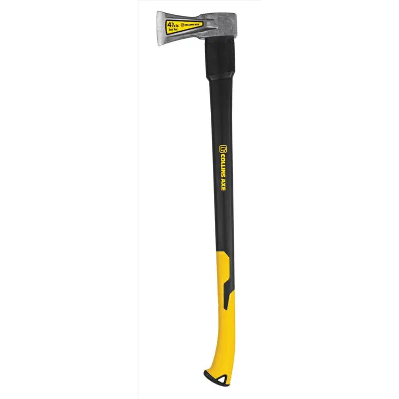 Collins 4.5 lb Single Bit Splitting Maul 34 Inch Fiberglass Handle Wood Chopping