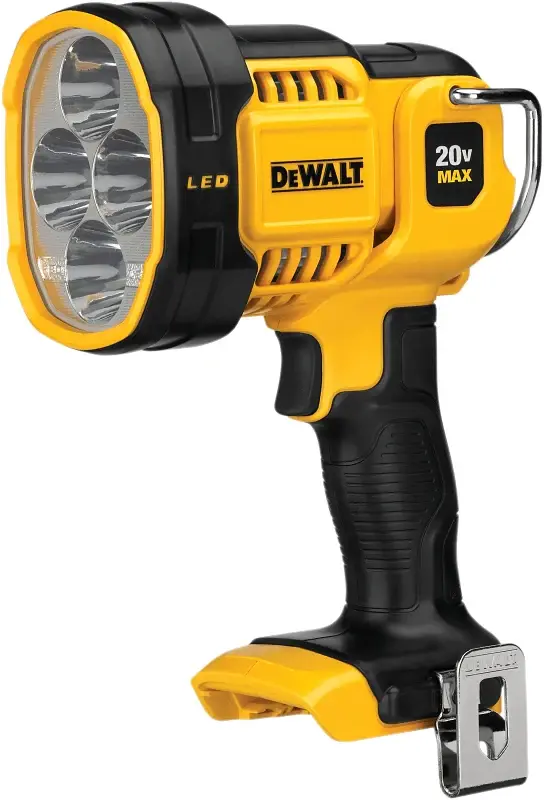 DEWALT DCL043 Spot Portable, 20 V, 4-Lamp, LED Lamp, 1000, Plastic Fixture