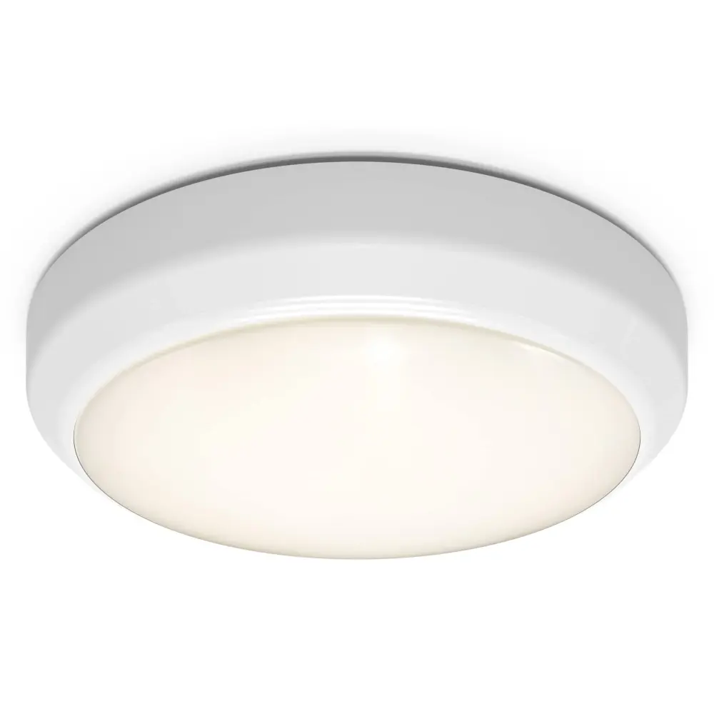 Vanity Bathroom 4lite Indoor Or Outdoor Round IP65 Wall/Celling LED Airy 13w 1080lm White Bezel Warm White