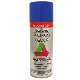 Premium Decor Fluorescent Spray Paint Neon Blue 11-Ounce EasyCare