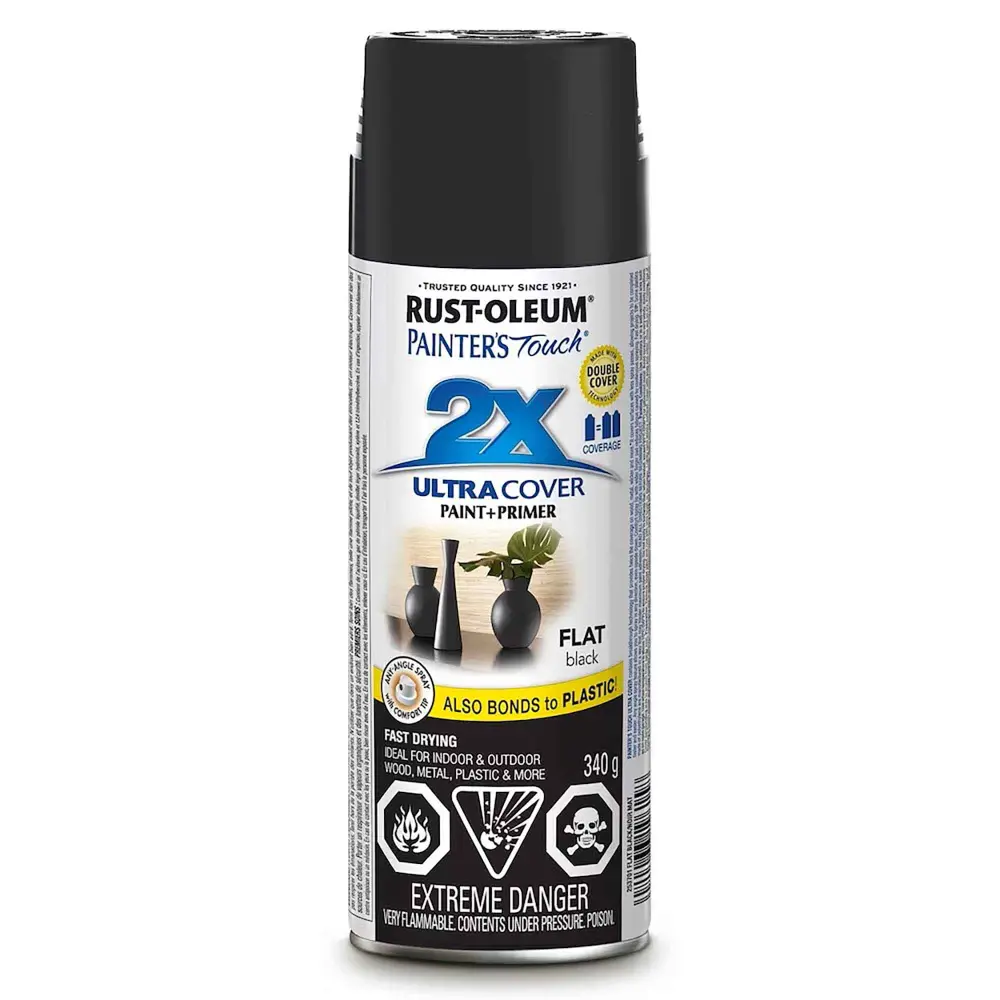Painter's Touch High Spray Paint Flat Onyx, 340 g