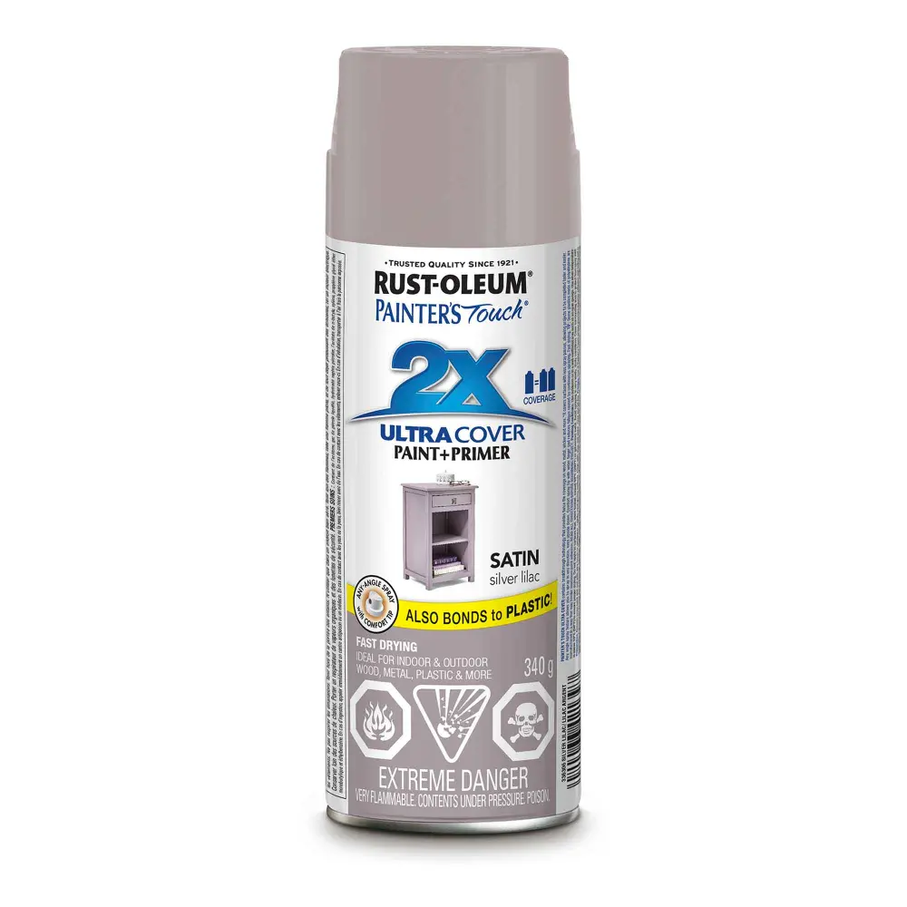 Painter's Touch High Spray Paint Satin Chrome Lilac, 340 g