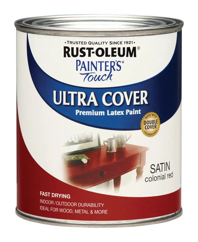 Rust Oleum Painters Touch Colonial Red Ultra Cover Paint 1 Quart Pack 2 Rust-Oleum