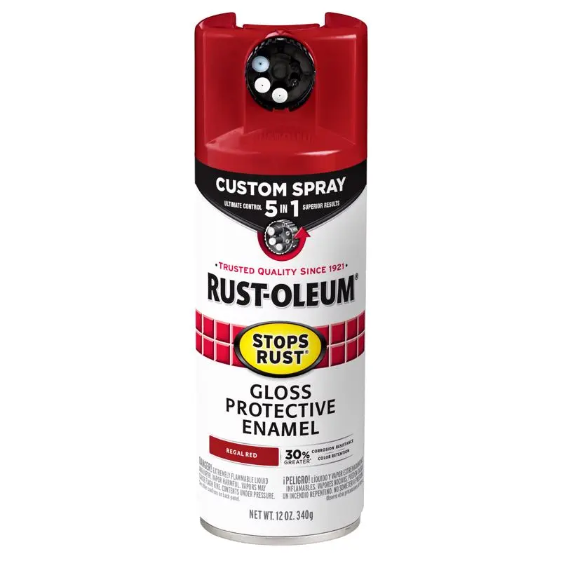 Rust-Oleum Stops Rust Custom Spray 5--1 Gloss Regal Red Spray Paint 12 oz Pack 6