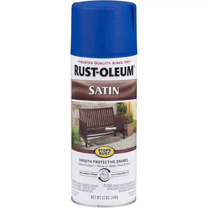 Rust-Oleum Stops Rust Satin Sapphire Spray Paint 12 oz Pack 6
