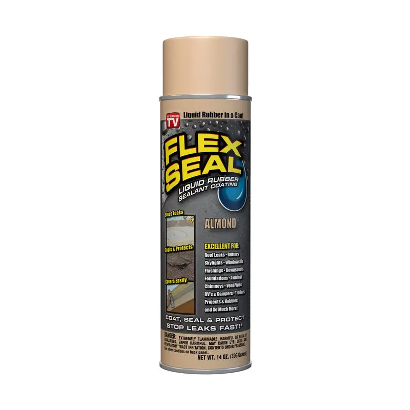 Flex Seal Satin Almond Rubber Spray Sealant 14 Oz Pack 6 Flex Seal Family of Products
