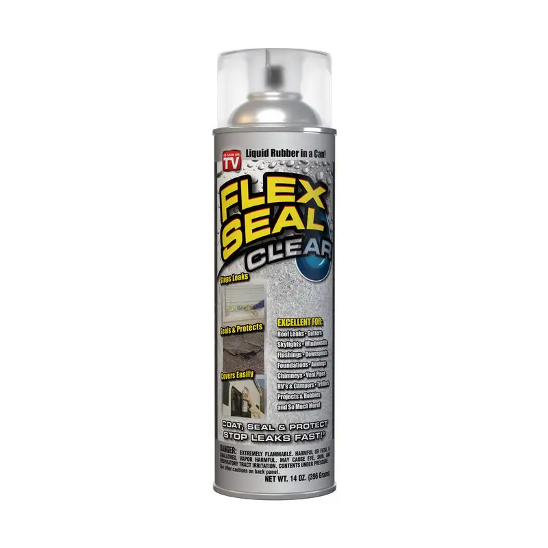 Flex Seal Satin Clear Rubber Spray Sealant 14 oz Pack 6 Waterproof Sealant Leaks and Cracks
