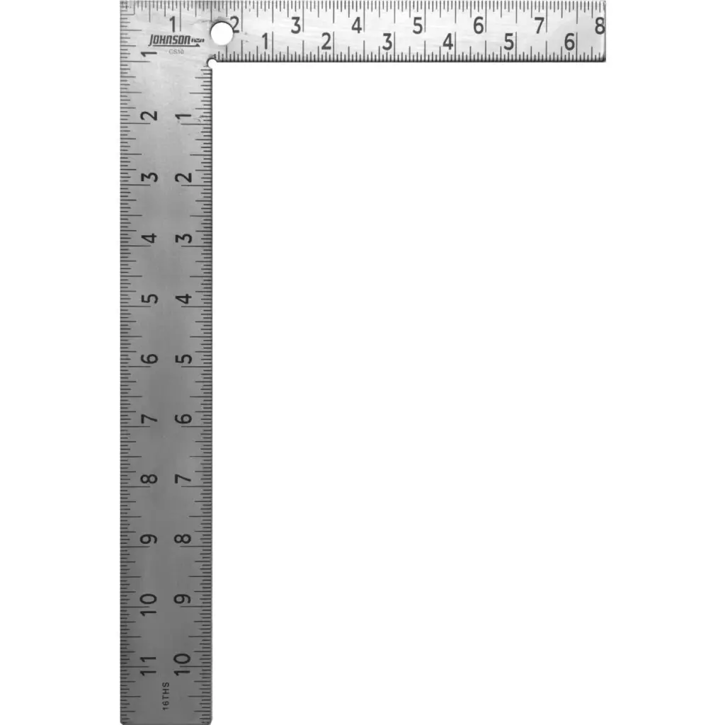 Johnson Level 8x12 Steel Professional Easy-Read Carpenter's Square