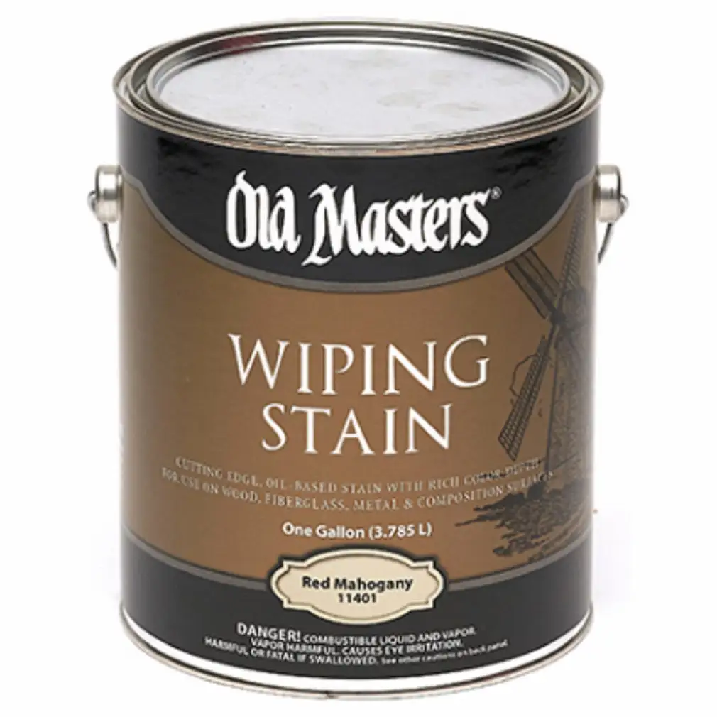 Old Masters 11401 Red Mahogany Wiping Stain Oil Based 1 Gallon Rich Wood Color