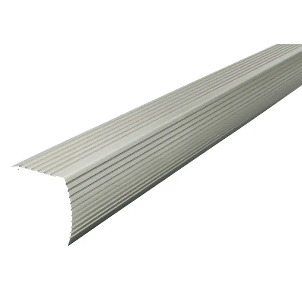 M-D Building Products 43377 Cinch Fluted Stair Edging, Satin Nickel, 72 inch