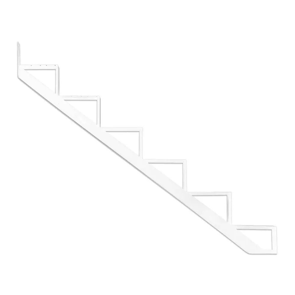 6-Steps Aluminium Stair Stringer Collection 11 (10-1/4''), White